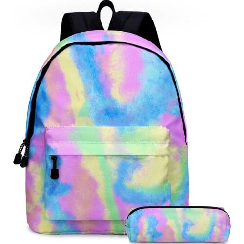 School Backpack For Women Polyester Waterproof School Girls Backpack With Pen Bag Travel Working Female Bagpack