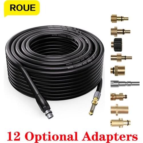 15M High Pressure Washer Sewer Drainage Washer Cleaning Hose Copper Internal Thread Accessories for Karcher Lavor Huter Nilfisk