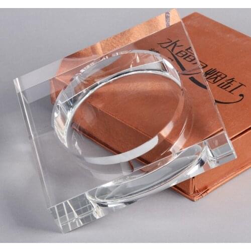 CIGAR ASHTRAYS CLEAR CRYSTAL ASHTRAY FOR INDOOR OUTDOOR DIAMETER 5.7INCH SQUARE SHAPED ASH TRAY