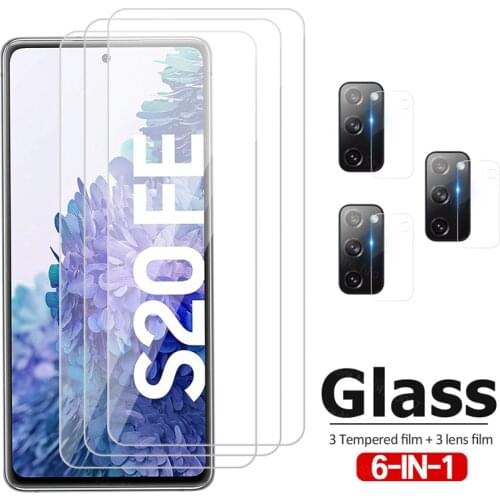 6in1 Glass for Samsung S21 Plus S20 FE Tempered Glass for Samsung Galaxy S20 FE S21 Plus S 21 Camera Lens Film Screen Protector