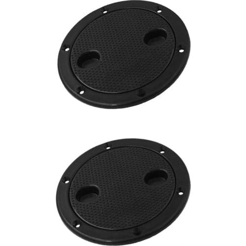 Marine Boat RV Black 4"&6" Access Hatch Cover Twist Screw Out Deck Plate