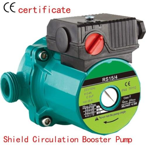 CE Approved shield circulating booster pump RS15-4, use for buildings,villas,industry pipe,boiler,hot water circulating warm