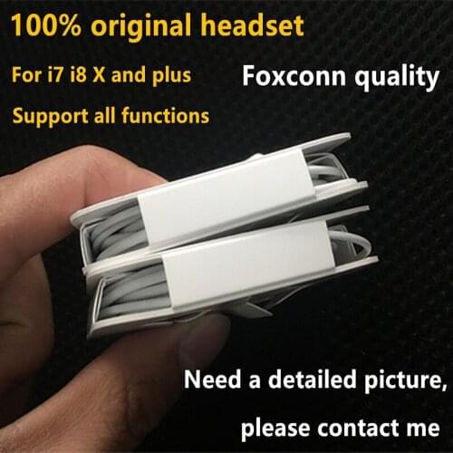 50pcs/lot With packaging 100% Original headset in ear headphones earphone With Remote Mic for phone7 8 X XR MAX 11 12 pro max