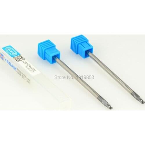 4pcs SLONS S200-R2*4*100L HRC50 4mm shank diameter BALL NOSE tungsten carbide end mill milling cutter for steel or cast iron