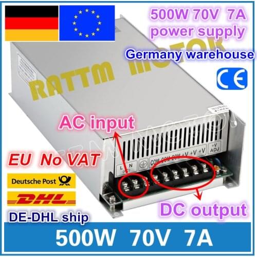 500W 70V 7A Switch Power Supply! CNC Router Single Output Power Supply 500W 70V Foaming Mill Cut Laser Engraver Plasma