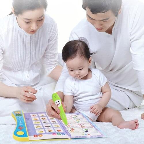 Baby Sound Book Early Educational Toys Letters Words Numbers Shapes Colors Animals Fruits Early Learning Book with Pen for Kids