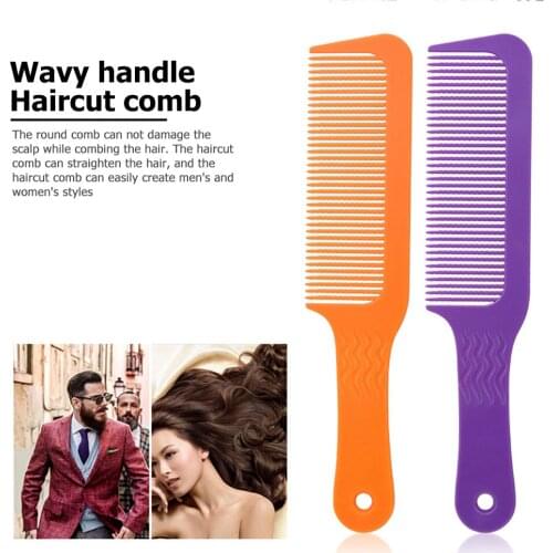 Wavy Teeth Barber Stylist Clipper Hair Detangling Comb Flat Top Styling Tool Hair Brushes Anti-static Hairdressing Combs