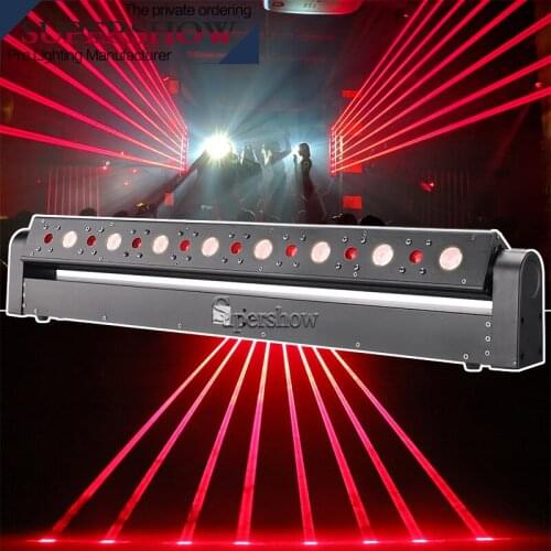 DMX512 Red Laser Light 8 Eyes Laser Beam Moving Head bar Projector for Light disco music DJ Disco Stage effect