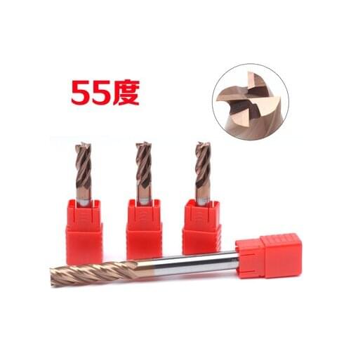 CNC Tungsten Steel Alloy Milling Cutter HRC55 Straight Shank Four Blade Milling Cutter Flat Head Flat Milling Cutter Drill Bit