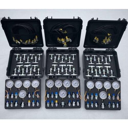 Hydraulic Pressure Guage Excavator Hydraulic Pressure Test Kit With Testing Hose Coupling And Gauge Tools