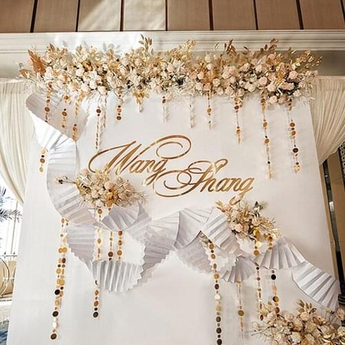 Creative corrugated paper wedding background decoration wedding scene layout props origami modeling paper window wavy paper