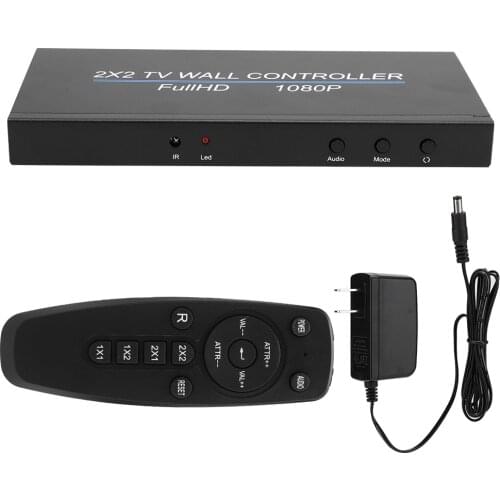 Iron Shell 2X2 HDMI Video Image Processor Screen Splicing 1080P Video Wall Controller 110-240V EU