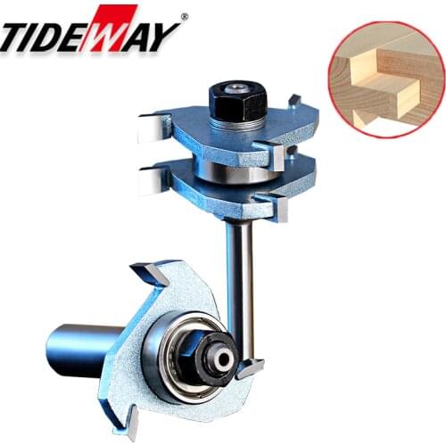 Tideway 1/2" Shank Industrial Grade Woodworking Tools 3 Teeth T-shaped Router Bits Tenon Woodworking Cutter Joint Bits For Wood