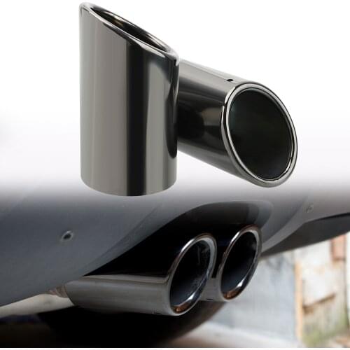 LEEPEE For VW Tiguan Volkswagen Passat B7 CC Car Exhaust Tip Muffler Pipe Cover For Audi A4 B8 A3 A1 Q5 2pcs