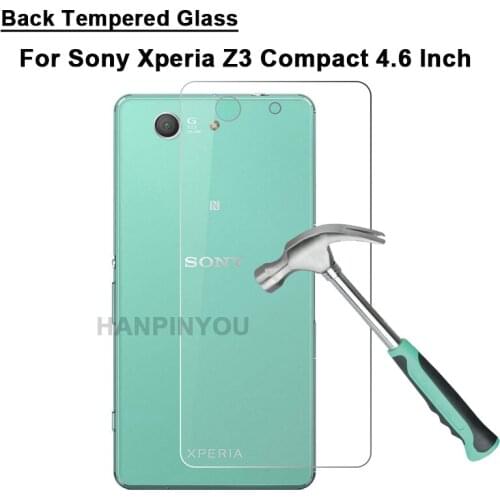 New 0.26mm 2.5D Ultra Thin Clear Premium Tempered Glass Back Screen Protector Film For Sony Xperia Z3 Compact Z3 Mini 4.6"