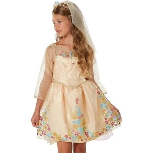 New Cinderella Live Action Movie Ella Wedding Dress Fairytale Princess Halloween Party Costume