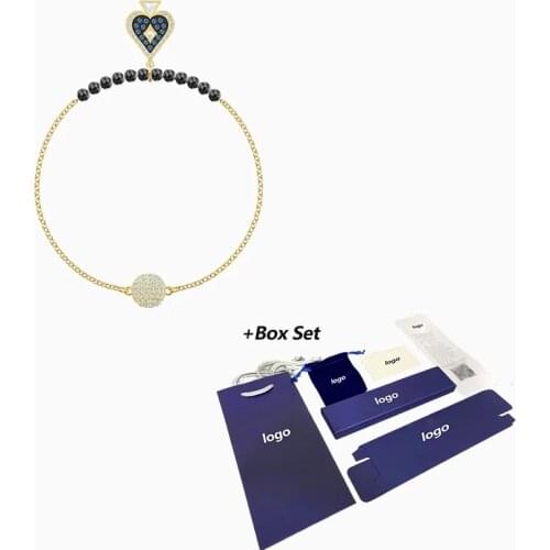 New Dancers Select Silk Diamond Bracelet Tarot brand black diamond pattern crystal black pearl luxury romantic gifts for women