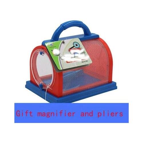 Primary school students outdoor adventure observation box children portable insect box collection butterfly insects breeding cag