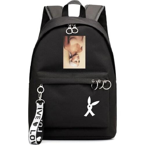 Mochila High Quality Ariana Grande Backpack Teenager Bookbag Girls School Bags Laptop Backpack Women Hip Hop Travel Rucksack