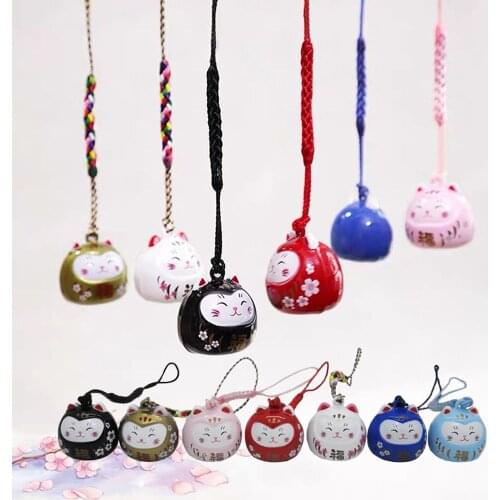 Cartoon Lucky Cat Keychain Maneki Neko Trinkets Car Phone Accessory Bag Pendant Good Luck Fortune Wealth Couple Gift