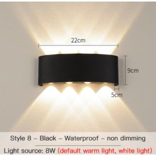 Garden LED Wall Light Balcony Lamp Waterproof Outdoor Street Lighting Aluminium Porch Lamp For Bedroom Living Room Stairs Decor