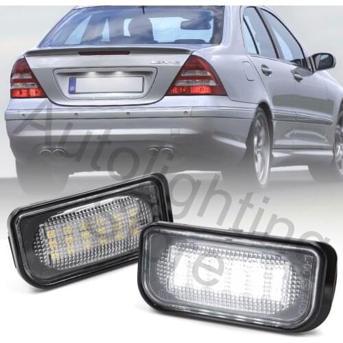 2pcs Canbus LED License Number Plate Light Assembly Replacement For Mercedes Benz C-class W203 R230 W209 C209 A209 SL CLK Class