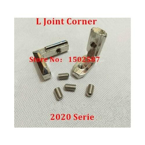 20pcs L shape T Slot Inside Interior Corner Connector Joint Brackets with M4 Screws for 2020 Series Aluminum profile Accessories