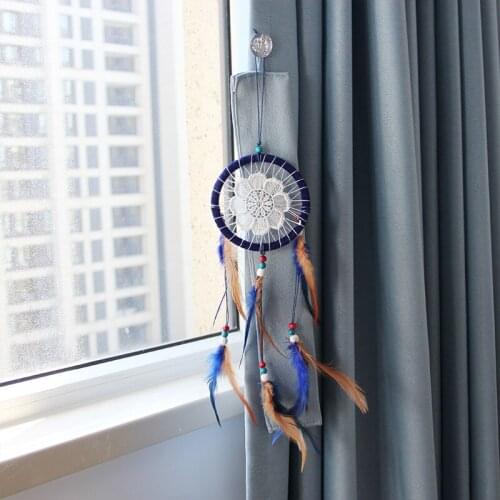 Handmade Nordic Style Aesthetic Room Decoration Feathers Dreamcatcher Girls Kids Childrens Wall Hanging Decor Dream Catcher