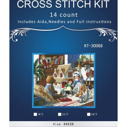 Top Quality Beautiful Lovely Counted Cross Stitch Kit Doll House Tea Party Teddy Bear Dolls Girl dim 03799 3799