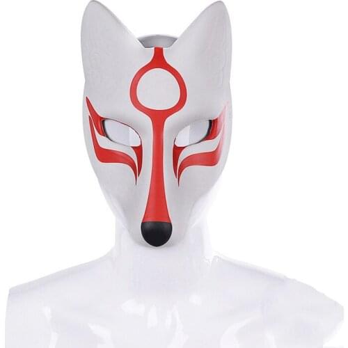 Japanese Kitsune Fox Mask Halloween Mask Japanese Anime cosplay Masks Cosplay Party Props Masquerade Anime Cosplay Accessories