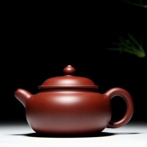 Yixing genuine purple sand master handmade teapot Zhu mud dahongpao mud Bianying Zisha teapot capacity 220cc