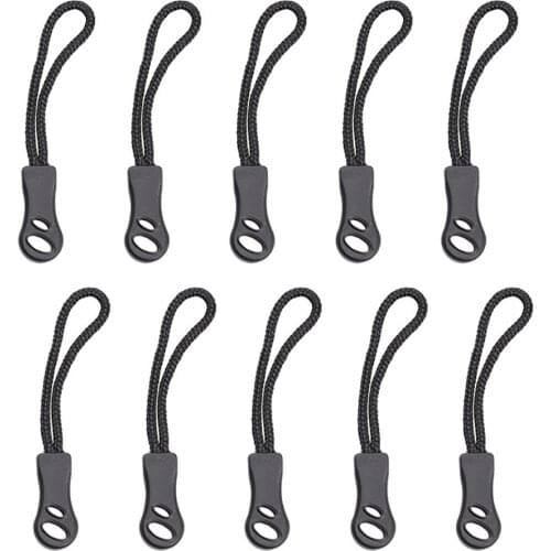 10 Pcs Outdoor Backpack Zipper Jacket Jacket Zipper Extension Zipper Puller Tail Rope