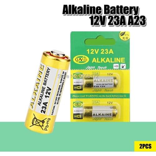 2PCS Alkaline Dry Battery 12V 23A 21/23 A23 E23A MN21 MS21 V23GA L1028 Small Batteries for Toys, Doorbell, Remote Control etc