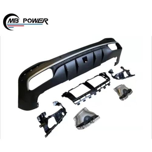 2021 GLE CLASS W167 GLE63 rear diffuser and exhaust tailpipe for w167 GLE63 rear lip with muffler tips