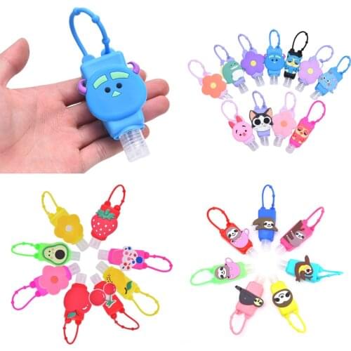 30ml Cute Silicone Mini Hand Sanitizer Hand Gel Holder Portable Safe Gel Holder Travel Shampoo Soap Dispenser Bottle 1PC