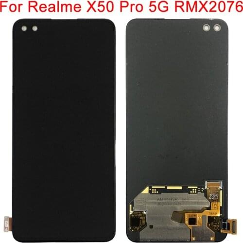 6.44" Original For Oppo Realme X50 Pro Display Touch Screen For Realme X50 Pro 5G XRM2072 XRM2075 XRM2076 Display LCD Assembly