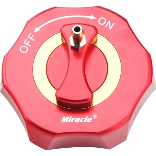 1 PC Miracle CNC Aluminum Fuel Tank Cap with Switch Valve For RC Model AirPlane