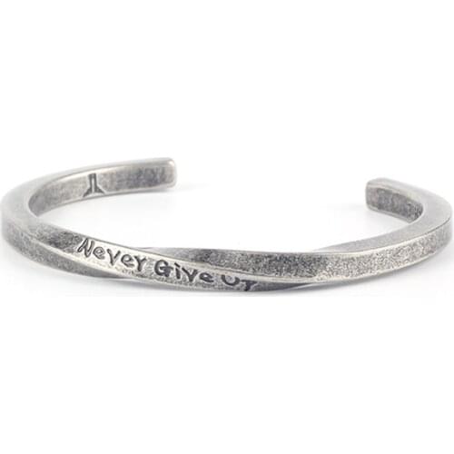 Engraved Words Cuff Bangle Bracelet For Men/Women Faith Hope Fashion Jewelry Encouraging Stainless Steel Bracelets