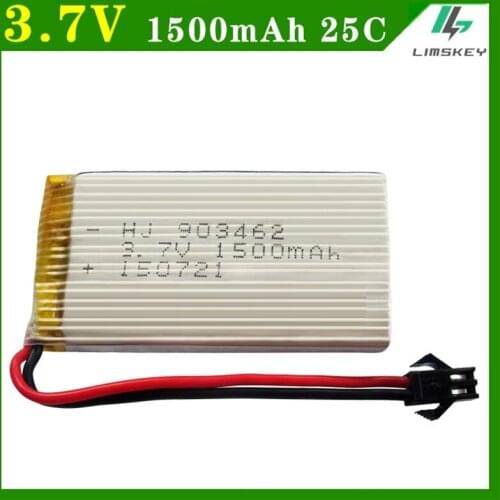 3.7V 1500mAH YX693 YX709 Remote control helicopter aircraft cylindrical lithium battery 3.7V 25C discharge lipo battery 903462