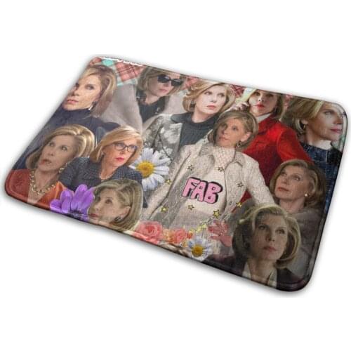 Diane Lockhart-Collage Mat Rug Carpet Anti-Slip Bedroom Entrance Door Mat Christine Baranski Baranski The Good Wife The Good