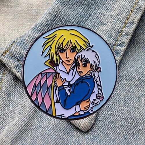 DZ644 Couple Anime Figures Hard Enamel Pins Badge Brooch Backpack Bag Collar Lapel Decoration Jewelry