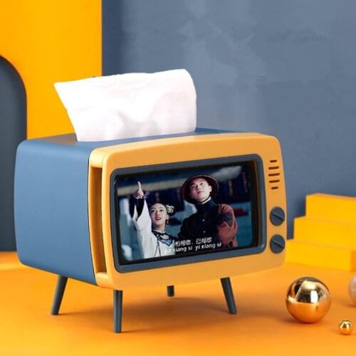Imitation TV tissue box home living room coffee table restaurant pumping box Nordic creative cute multifunctional storage box