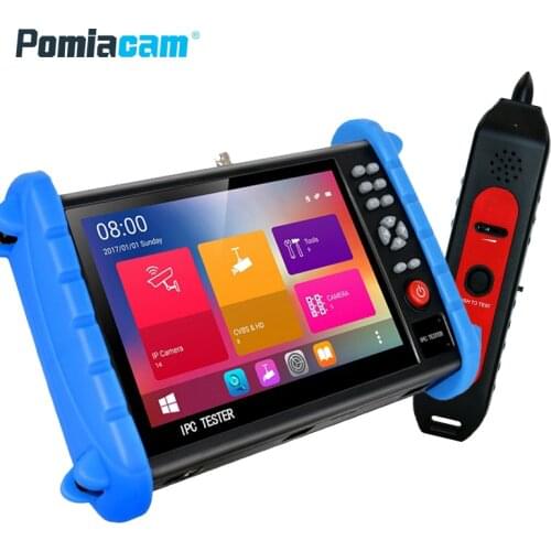 IPC-X IP Tester CCTV 7" 4K 1080P 8GB AHD Monitor 8MP TVI CVI AHD PTZ POE Camera video tester WIFI Onvif H.265 with Cable tracer