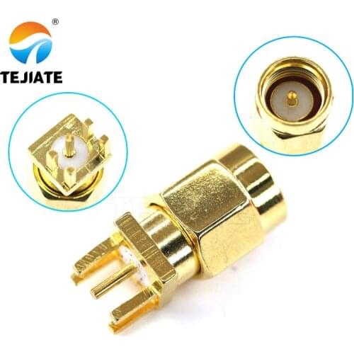 SMA End Launch Plug Male PCB Mount rf coaxial connector 1.6MM 50 Ohm RF RP-SMA