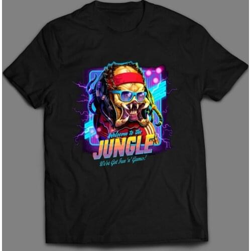 THE PREDATOR WELCOME TO THE JUNGLE RETRO STYLE MENS SHIRT MANY SIZES