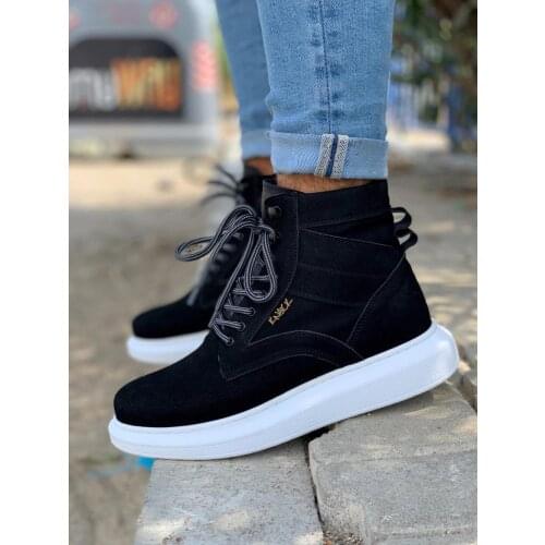 Knack Shoes, Black (White Bottom) Color, Suede Surface, Period, 2021 Men 'S Fashion, stylish Appearance, Office, Marriage B-404