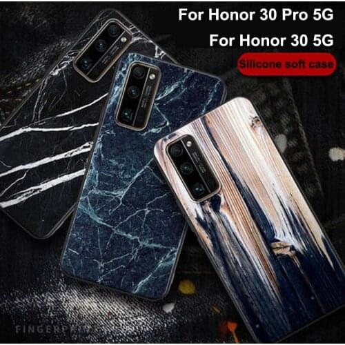 For Huawei Honor 30 5G Case wood stone pattern soft silicone TPU phone Case For Huawei Honor 30 Pro 5G cases for Honor30 pro 5G