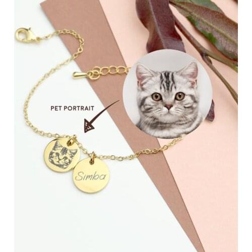 MYDIY Custom Pet Portrait Bracelet Mothers Day Gift Gift for Her Dog Bracelet Best Friend Gift Memorial Gift Dog Mom Pet Gift