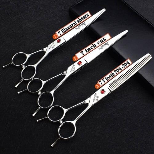 New Scissors set 7 inch Chunker scissors hairdressing products Barber Shop precision scissors hairdressing supplies Custom logo