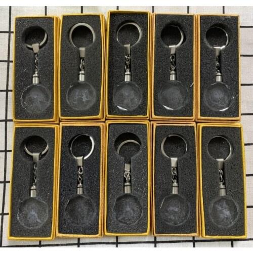 Wholesale Big Promotion On Sale 10PCS - Kings Game Series For Multi Style Anime LED Keychains Keyring Keychain Light Clear Stock